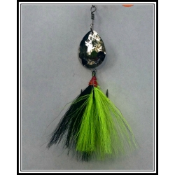 Black with a Chartreuse Strip Designer Tail